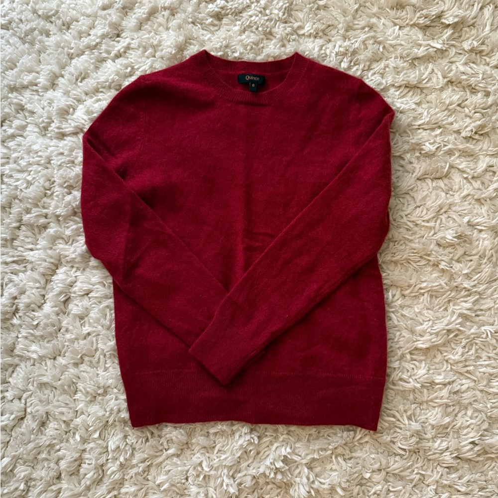 Quince Crewneck Sweater - Deep Burgundy
